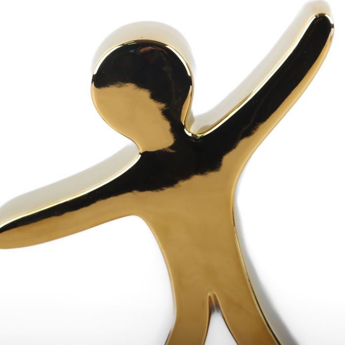 Figura Monito Bailando Dorado | Esculturas | decoracion